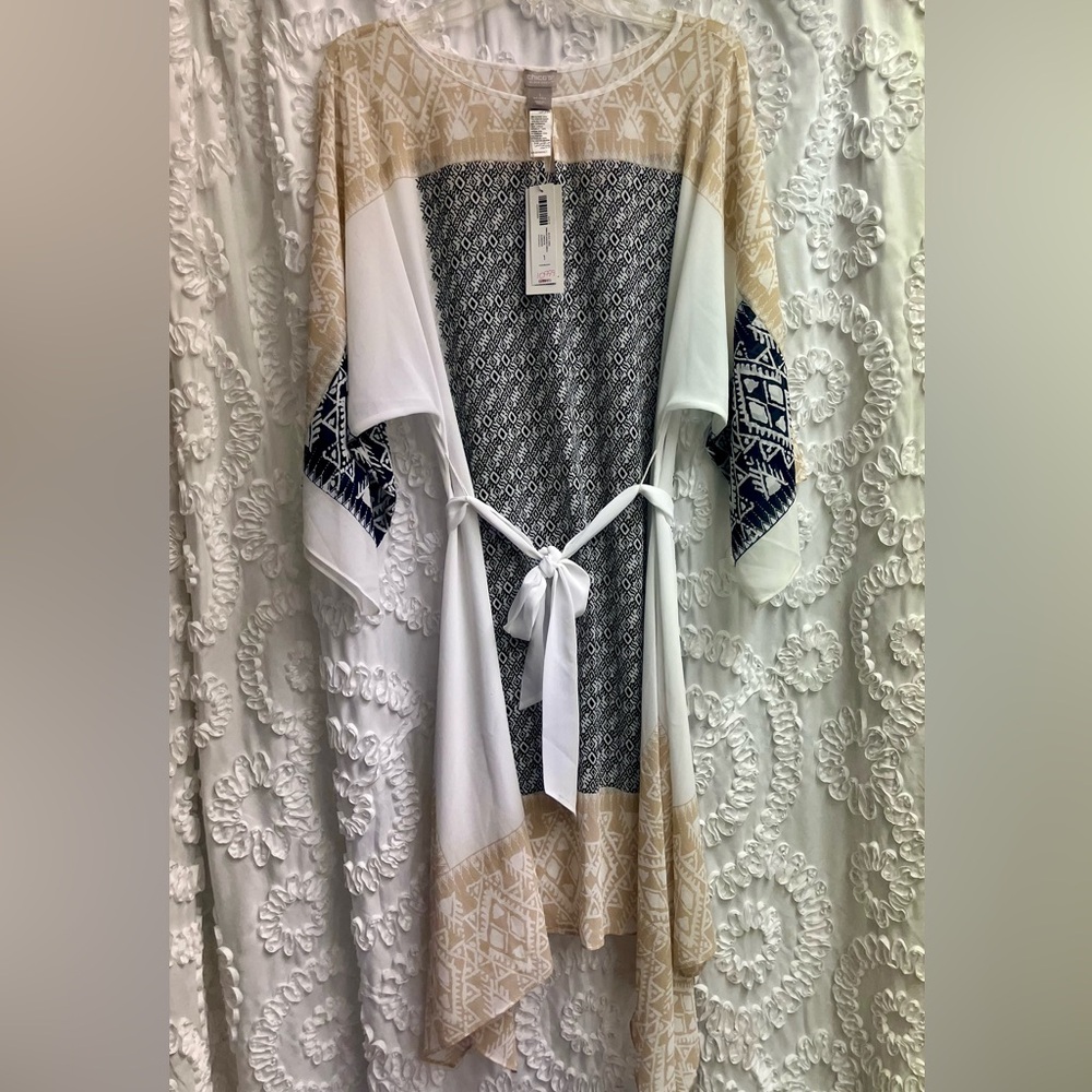 NWT Chico’s beautiful sheer dress size 1 (8-10)